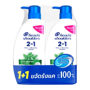 เฮดแอนด์โชว์เดอร์ คูลเมนทอล 2อิน1 แชมพูผสมครีมนวด 370 มล. แพ็ค 1+1