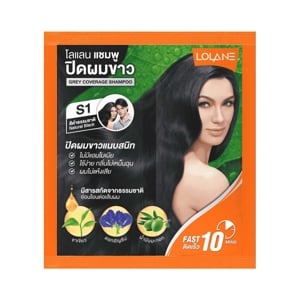 LOLANE Grey Coverage Shampoo Natural Black Color S1 30 ml.