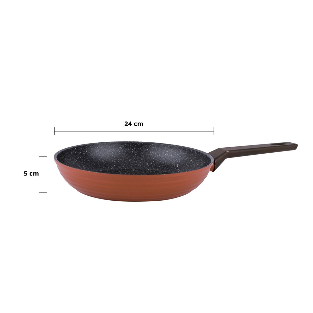 เบสิโค กระทะอะลูมิเนียมเคลือบนอนสติ๊กลายหินอ่อน รุ่น T133FAK-0124 ขนาด 24 ซม. สีแดง_6