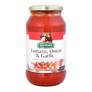 Sanremo Tomato Onion Garlic Pasta Sauce 500g.