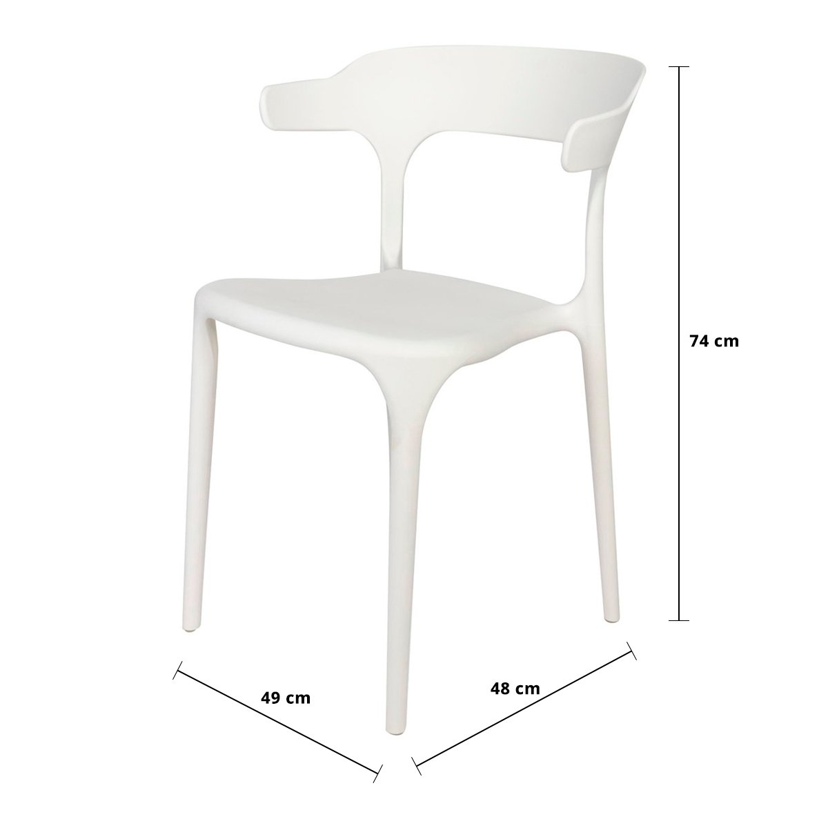 เบสิโค เก้าอี้พนักพิง รุ่น FUB30A สีขาว_3