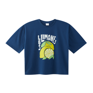 เบสิโค เสื้อยืดแขนสั้นโอเวอร์ไซส์ สำหรับผู้หญิง รุ่น FASL25Q1LC0031 สีน้ำเงิน_thumbnail