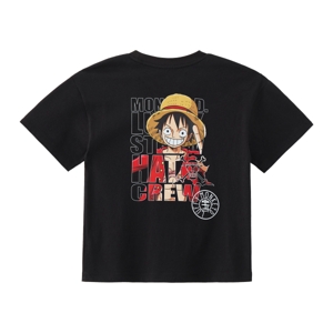 วันพีช เสื้อยืดพิมพ์ลายลูฟี่ สำหรับเด็กผู้ชาย รุ่น FMAR2506LB016 สีดำ_thumbnail_1