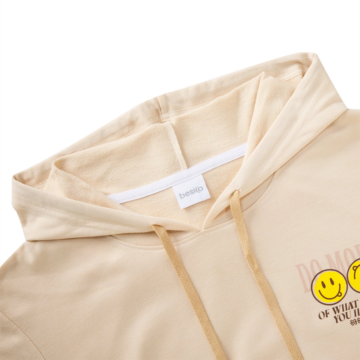 เบสิโค x สไมลีย์ เสื้อฮู้ดแขนยาว สำหรับผู้ชาย รุ่น FSWN25Q4YM17W สีกากี_2