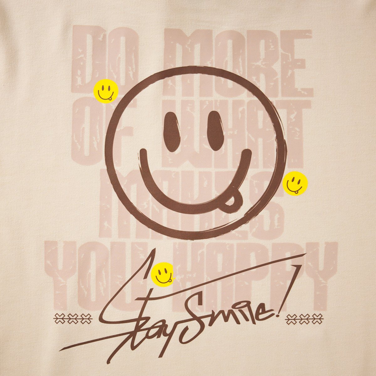เบสิโค x สไมลีย์ เสื้อฮู้ดแขนยาว สำหรับผู้ชาย รุ่น FSWN25Q4YM17W สีกากี_4