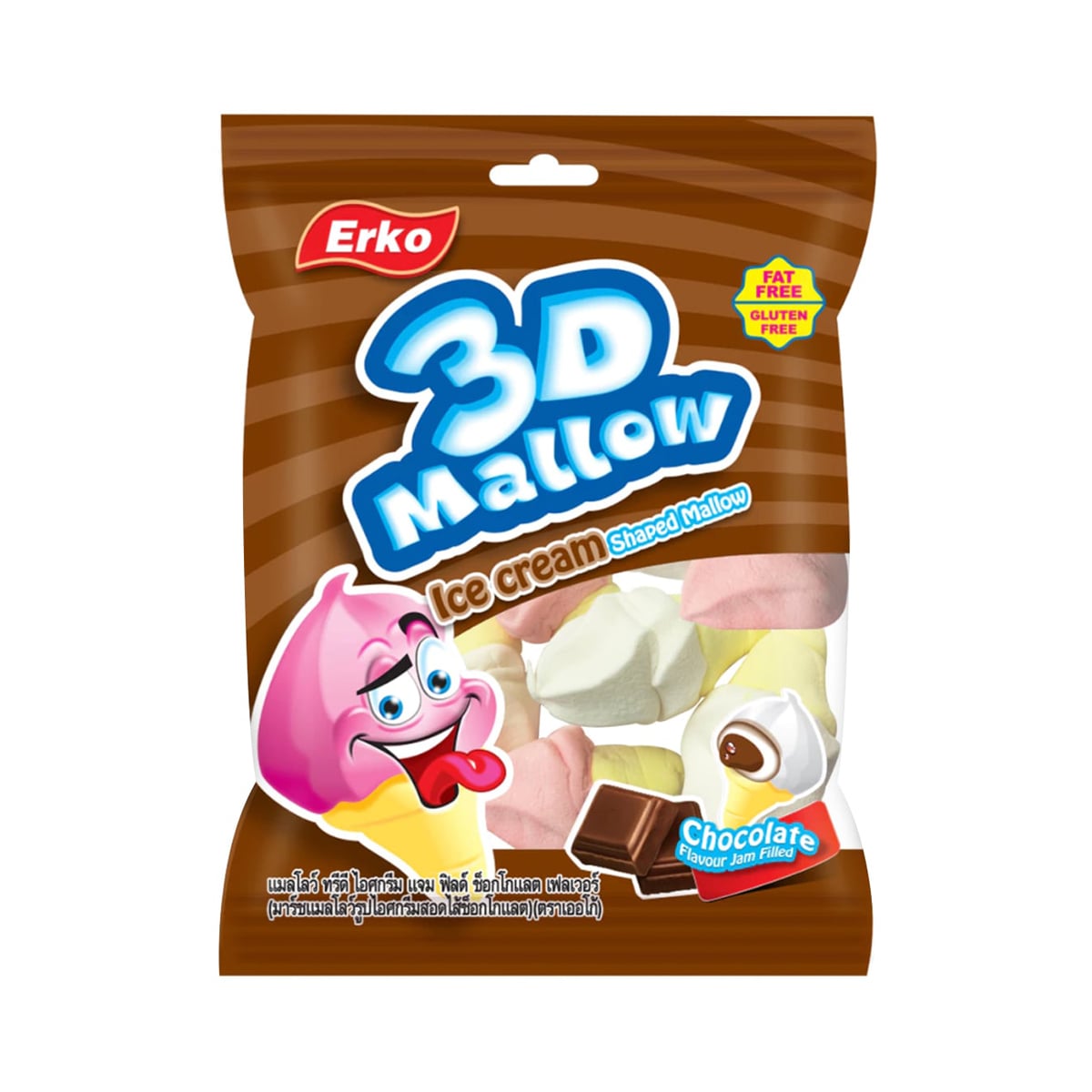 เออโก้ แมลโลว์ ทรีดี ไอศกรีม แจม ฟิลด์ ช็อกโกแลต เฟลเวอร์ 80 ก.