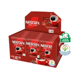 เนสกาแฟ กาแฟสำเร็จรูปผสมกาแฟคั่วบดละเอียด เรดคัพ 40 ก. แพ็ค 24