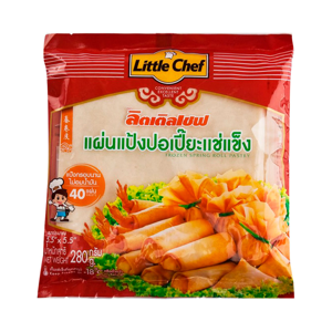 ลิตเติลเชฟ แผ่นแป้งห่อปอเปี๊ยะแช่แข็ง ขนาด 5.5 x 5.5 นิ้ว 280 ก.