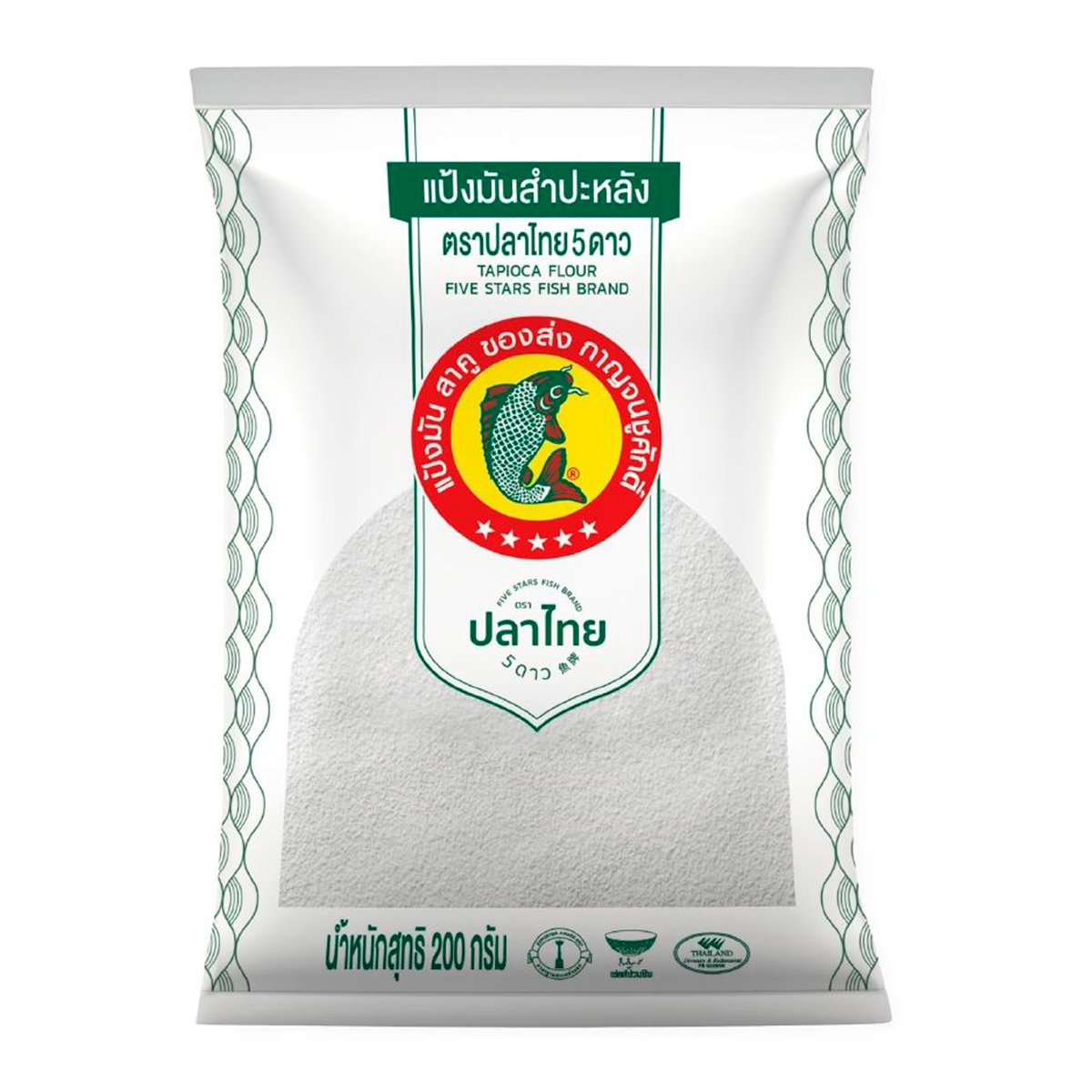 ปลาไทย 5 ดาว แป้งมัน 200 ก.