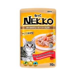 NEKKO Cat Food Tuna Topping Salmon in Gravy 70 g.