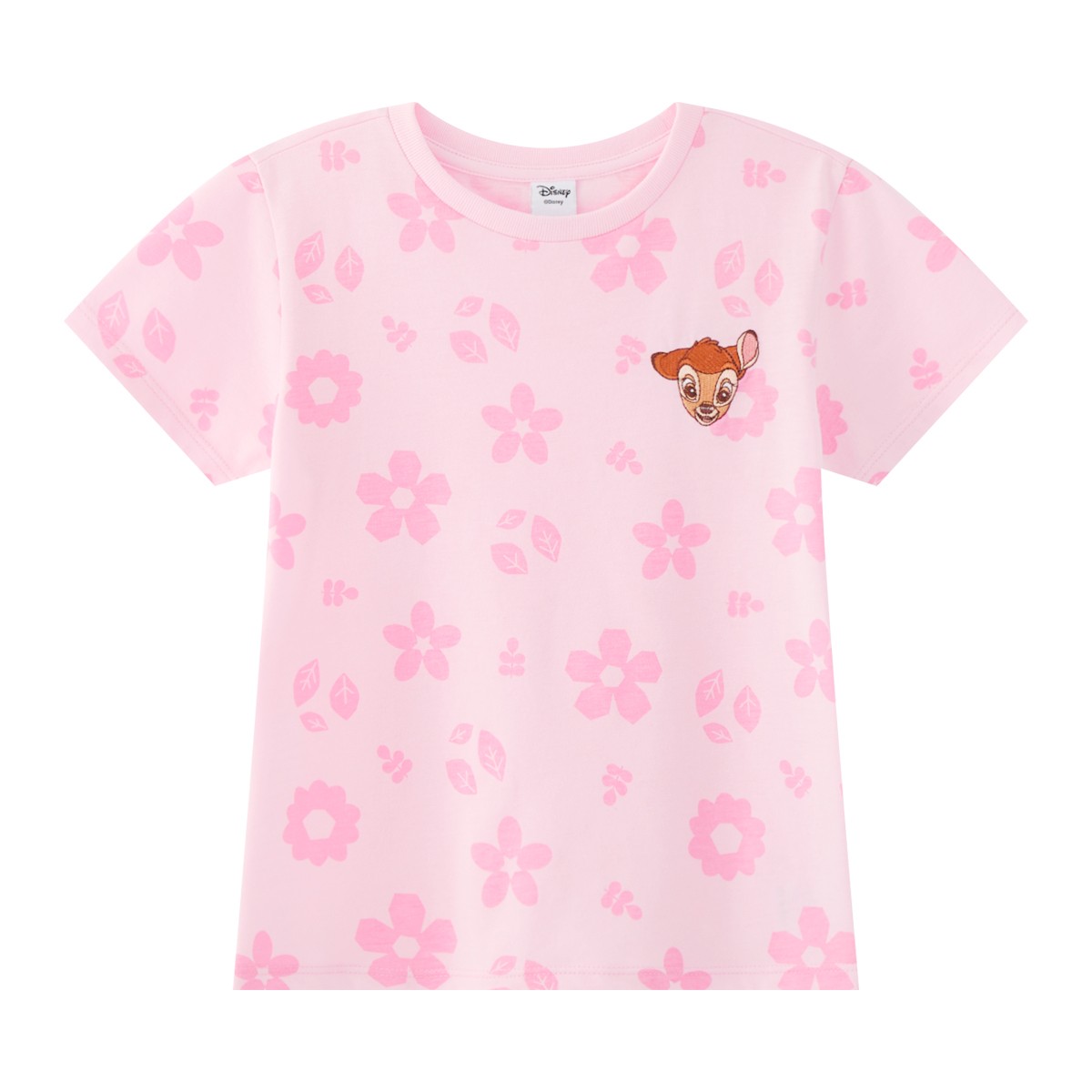ดิสนีย์ เสื้อยืด พิมพ์ลายกวางน้อยแบมบี้ สำหรับเด็กผู้หญิง รุ่น BMTN2507LG008 สีชมพู