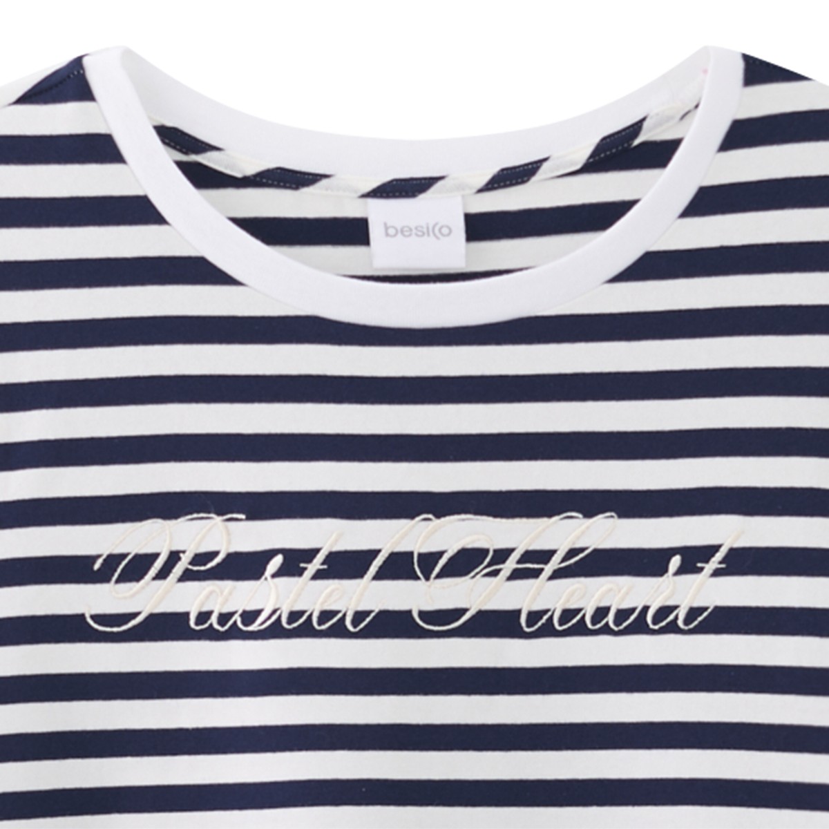 เบสิโค เสื้อลายริ้วผู้หญิง สีกรมท่า_2