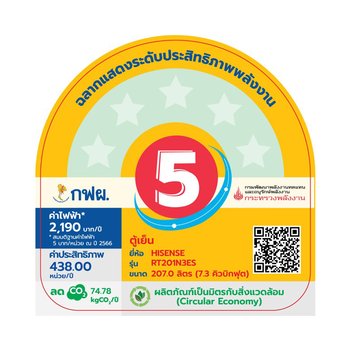 ไฮเซ่นส์ ตู้เย็น 2 ประตู รุ่น RT201N3ES ขนาด 7.3Q สี Elegant Dark _3