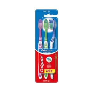 COLGATE Extra Clean Toothbrush Pack 2+1