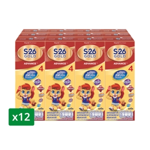 S-26 Gold Advance UHT Milk Stage 4 Plain Flavor 180 ml. x 12 units