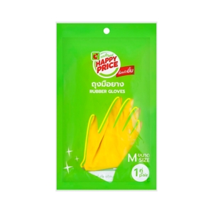 บิ๊กซี แฮปปี้ ไพรซ์ ถุงมือยางสีเหลือง ขนาด M