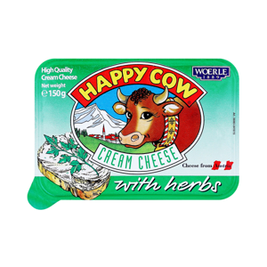 HAPPY COW CREAM CHEESE WITH HERBS 150G.