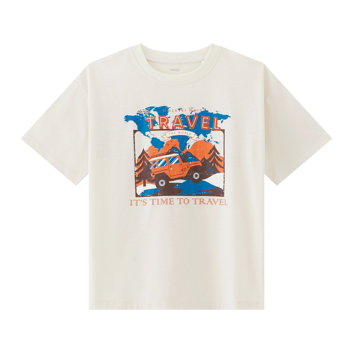 เบสิโค เสื้อยืดปักลาย สำหรับเด้กผู้ชาย รุ่น FKBN2310LB032
