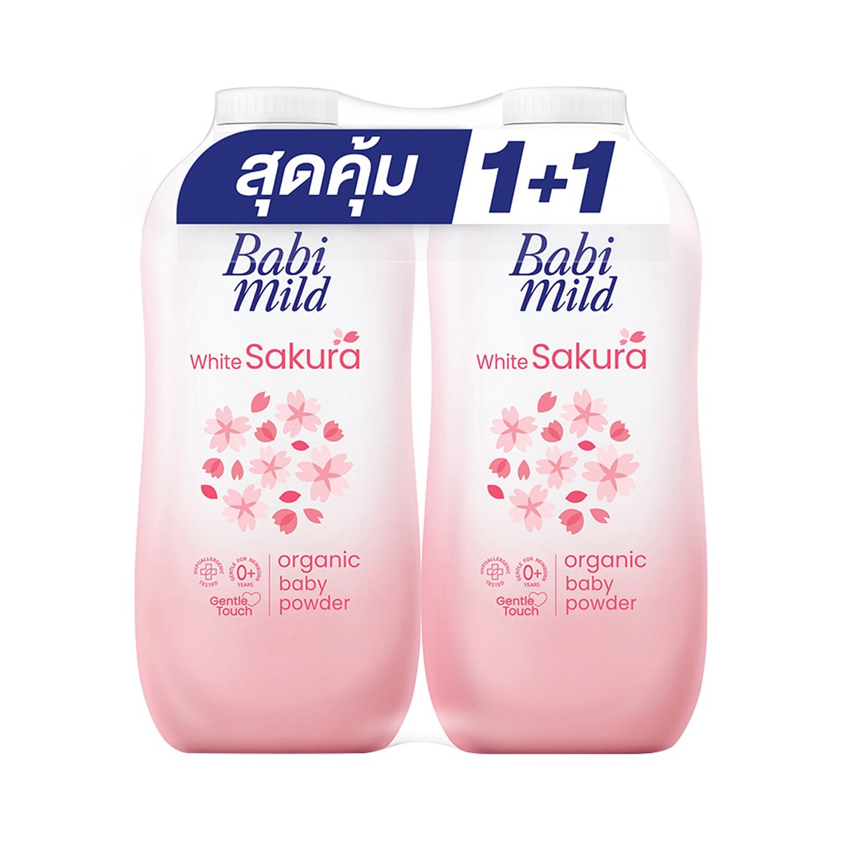 BABI MILD Ultra Mild White Sakura Baby Powder 350 g. Double Pack