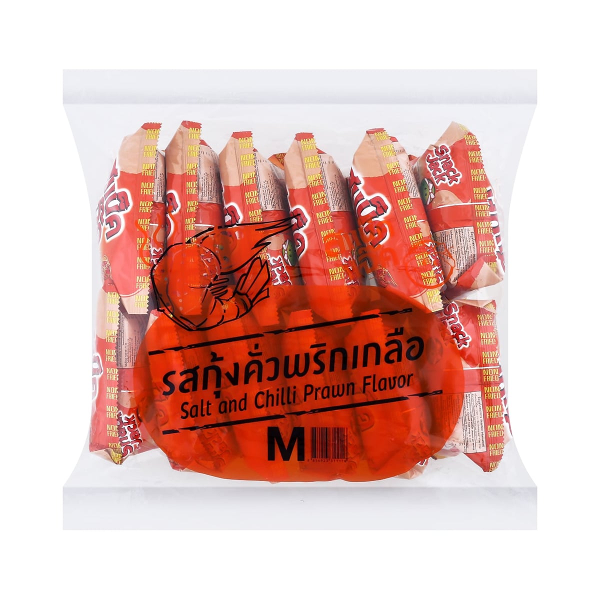 สแน็คแจ๊ค ขนมถั่วลันเตาอบกรอบ รสกุ้งคั่วพริกเกลือ 15 ก. แพ็ค 12_4