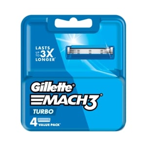 Gillette Mach 3 Turbo Razor Blade 4pcs.