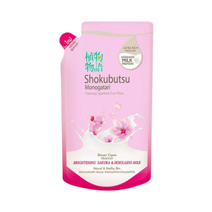 โชกุบุสซึโมโนกาตาริ ครีมอาบน้ำ สูตรไบรท์เทนนิ่ง ซากุระ แอนด์ ฮอกไกโด มิลค์ 500 มล.
