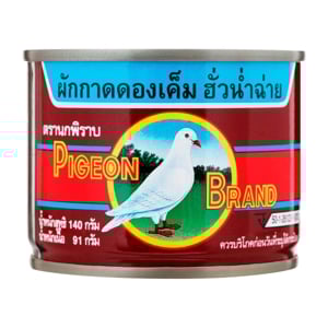 นกพิราบ ผักกาดดองเค็มฮั่วน่ำฉ่าย ฝาดึง 140 ก. x 6 ชิ้น_thumbnail_2