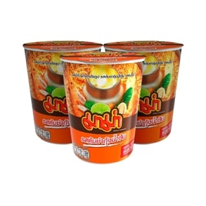 Mama Cup Instant Noodles Shrimp Creamy Tom Yom Flavour 60g. Pack 3
