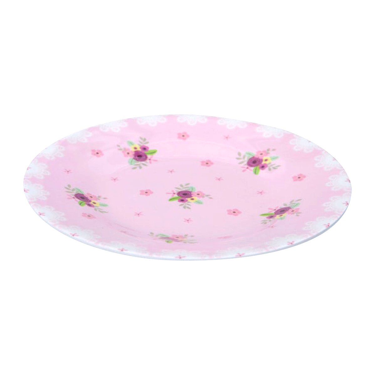 เบสิโค จานทรงตื้น 6.5 นิ้ว ลาย LOVELY PINK