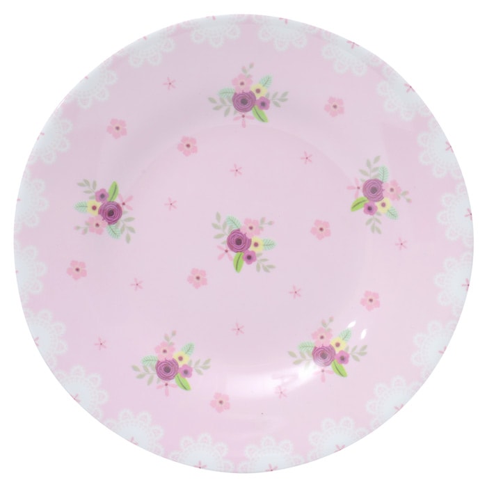 เบสิโค จานทรงตื้น 6.5 นิ้ว ลาย LOVELY PINK_1