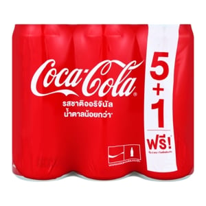 โค้ก น้ำอัดลมกระป๋อง รสออริจินัล 325 มล. x 5+1 ชิ้น_thumbnail_8