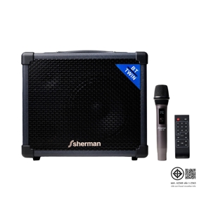 เชอร์แมน ลําโพงกระเป๋าหิ้ว + ไมค์ลอย 2.4G รุ่น APS-101 สีดำ