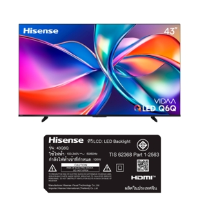 ไฮเซ่นส์ สมาร์ททีวี QLED 4K VIDAA รุ่น 43Q6Q ขนาด 43 นิ้ว สีดำ_thumbnail_2
