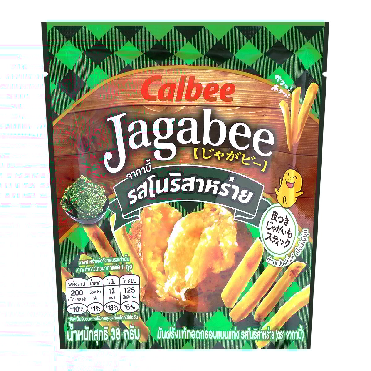 จากาบี้ มันฝรั่งแท้ทอดกรอบแบบแท่ง รสโนริสาหร่าย 38 ก.