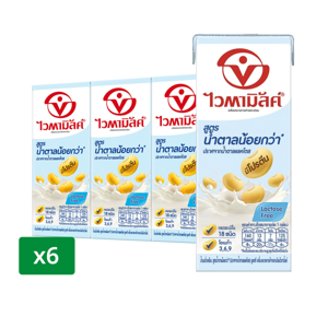 ไวตามิ้ลค์ น้ำนมถั่วเหลืองยูเอชที สูตรน้ำตาลน้อยกว่า 250 มล. x 6 ชิ้น