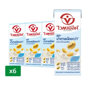 ไวตามิ้ลค์ น้ำนมถั่วเหลืองยูเอชที สูตรน้ำตาลน้อยกว่า 250 มล. x 6 ชิ้น