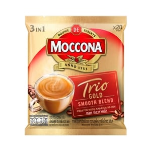 Moccona Trio Instant Coffee Mixed Gold 15.8g. Pack 20sachets