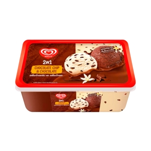 วอลล์ ไอศกรีม 2อิน1 รสช็อกโกแลตชิพและรสช็อกโกแลต 390 ก.