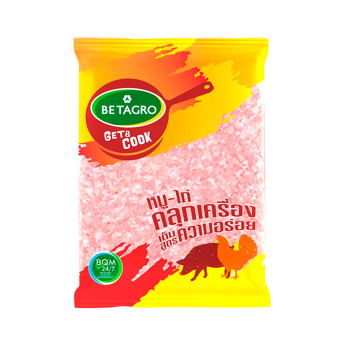 เบทาโกร หมูบดปรุงรส (หมูผสมไก่บด) 500 ก.