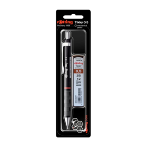 ROTRING Mechanical Pencil 0.5 mm Tip + 2B Lead (Assorted colors, No selection)