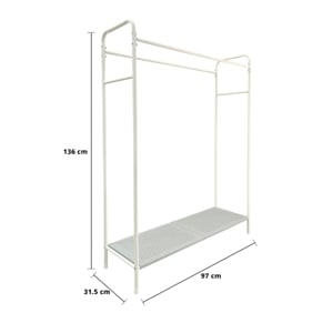 เบสิโค ราวตากผ้าขนหนู ทรงตัวที ขนาด 38 x 78 x 89 ซม. สีงาช้าง_thumbnail_5