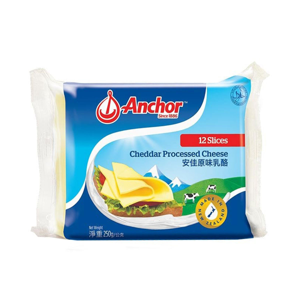Anchor Cheddar Cheese Slices 250g.