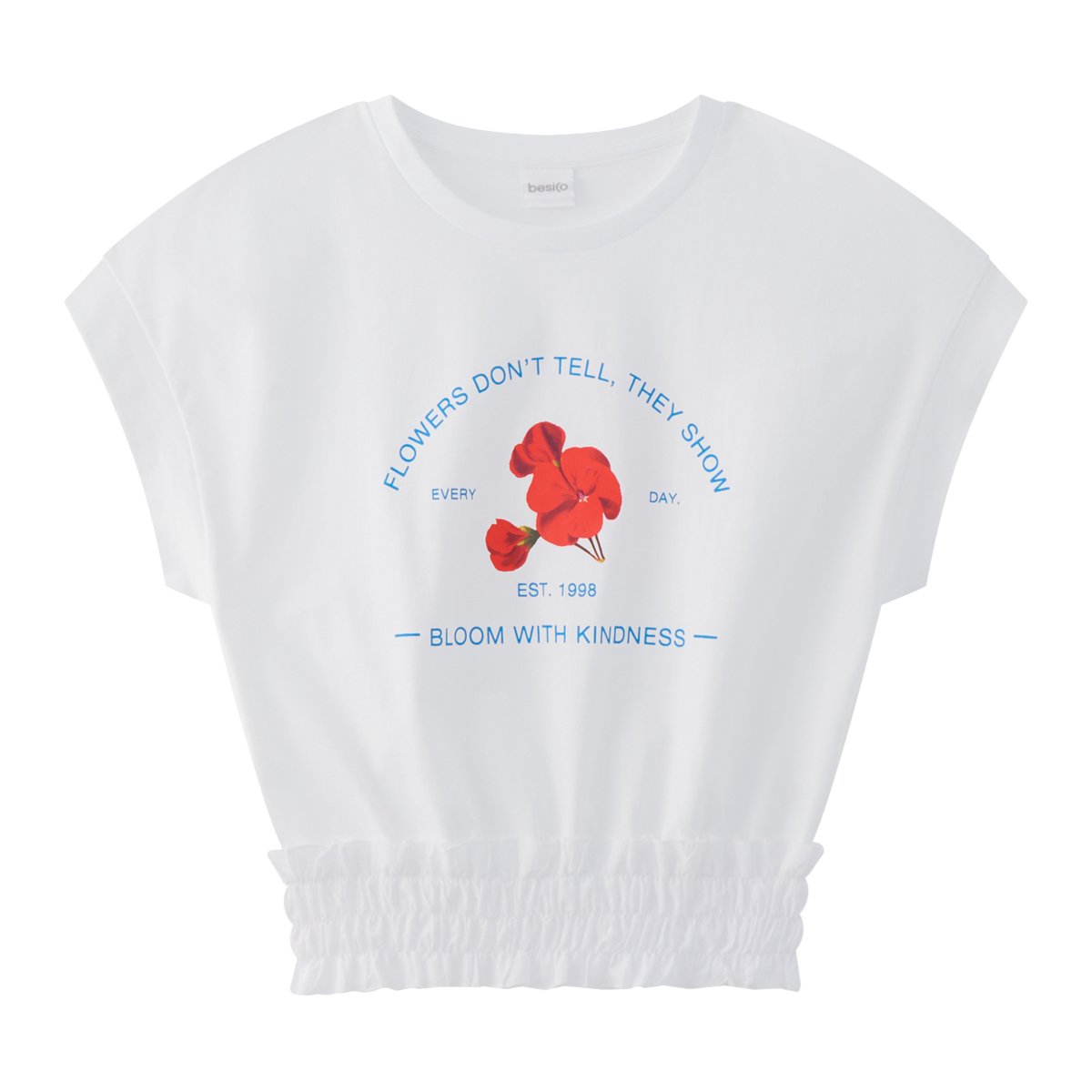 เบสิโค เสื้อยืดเอวจั๊มผู้หญิง รุ่น FASL25Q2LC002 สีขาว