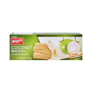 BISSIN Wafers with Coconut Flavored Cream 100 g.
