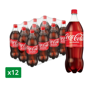 โค้ก น้ำอัดลม รสออริจินัล สูตรน้ำตาลน้อยกว่า 1.5 ล. x 12 ชิ้น