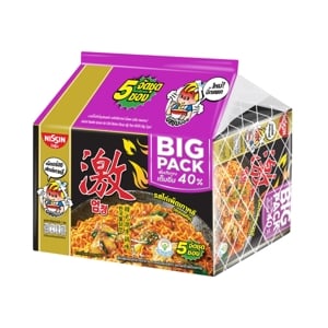 นิสชิน บิ๊กแพค บะหมี่กึ่งสำเร็จรูปแบบแห้ง รสไก่เผ็ดเกาหลี 85 ก. แพ็ค 5_thumbnail