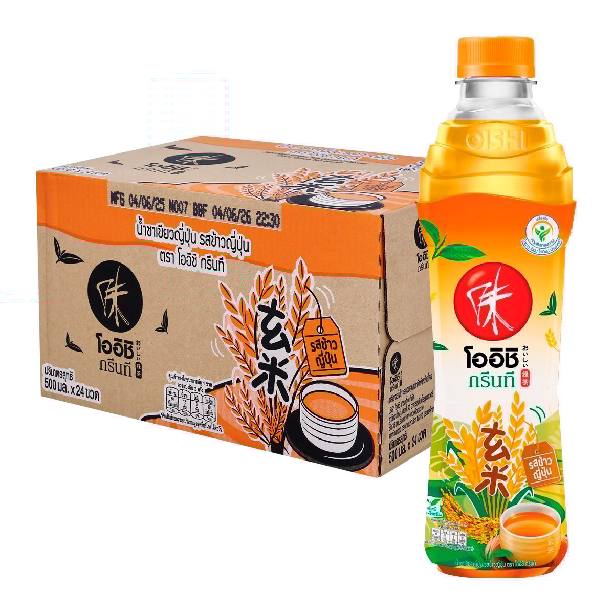 โออิชิ กรีนที ชาเขียว รสข้าวญี่ปุ่น 500 มล. แพ็ค 24_1