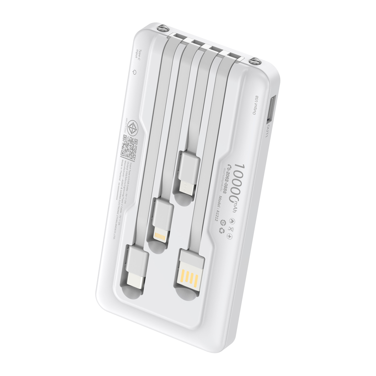 อาซากิ x เครยอนชินจัง แบตเตอรี่สำรอง 10,000mAh สายชาร์จในตัว ชาร์จเร็ว 2A รุ่น A-SCB8259 คละลาย_5
