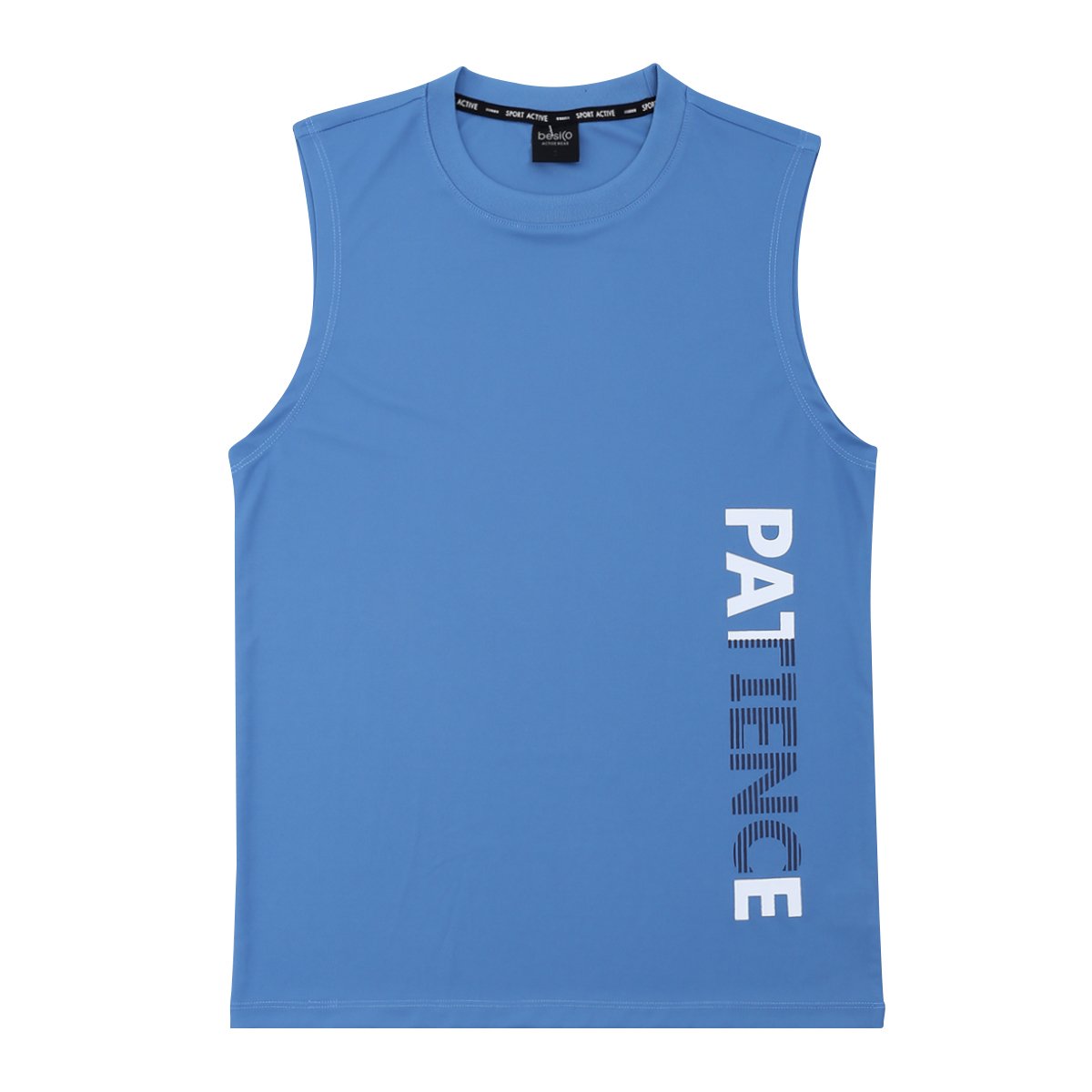 เบสิโค เสื้อยืดแขนกุดพิมพ์ลาย สำหรับผู้ชาย รุ่น FSWN24Q2MS001 สีฟ้า