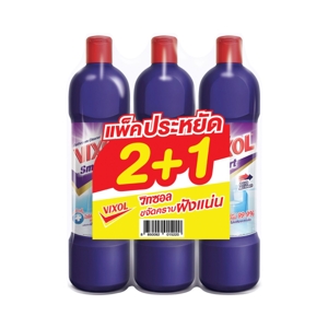 วิกซอล ผลิตภัณฑ์ล้างห้องน้ำ สีม่วง 900 มล. แพ็ค 2+1